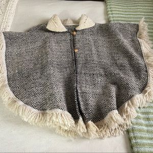 Vintage 1970s Handknit Poncho